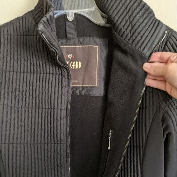 Post Card Textured Insulated Slim FitSki Jacket in Black, 6 - Picture 8 of 16